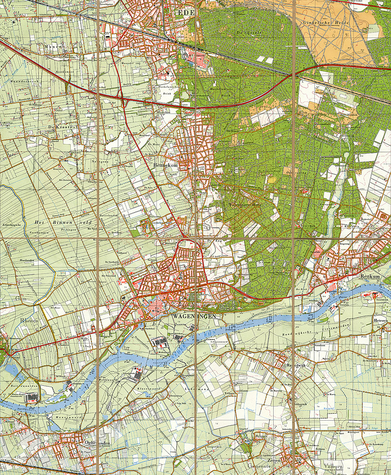 Afbeelding van het boek Topografische kaart 39F Wageningen (1966)