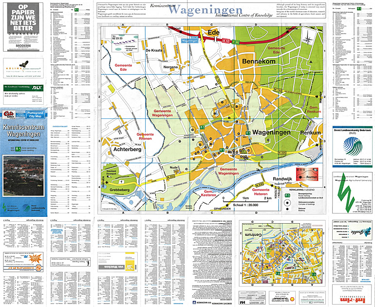 Afbeelding van het boek Citoplan plattegrond - 4e editie. Gemeente Wageningen. Centrumkaart en overzichtskaart met informatie LUW en DLO