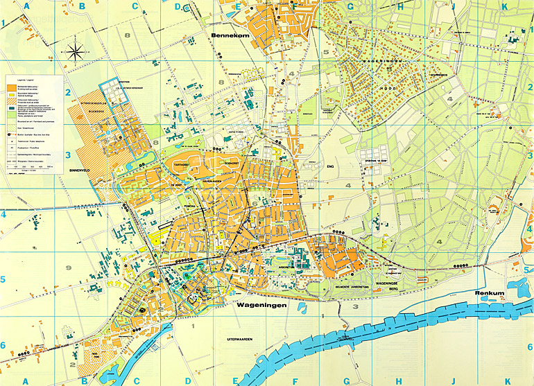 Afbeelding van het boek Wageningen Stadsplattegrond/Town plan 1992