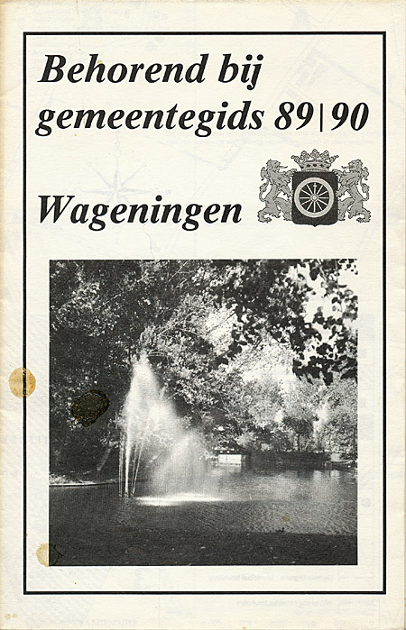 Afbeelding van het boek Wageningen stadsplattegrond behorend bij gemeentegids 89 | 90