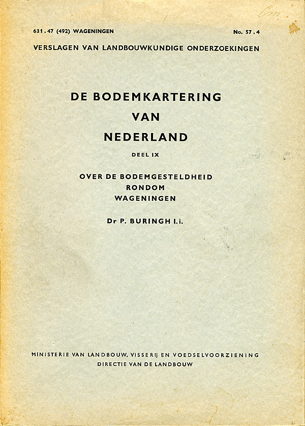 Afbeelding van het boek Over de bodemgesteldheid rondom Wageningen/Soil conditions in the environments of Wageningen