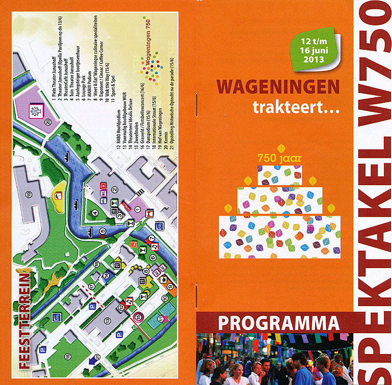 Afbeelding van het boek Wageningen trakteert...Spektakel 750 - 12 t/m 16 juni 2013 programma