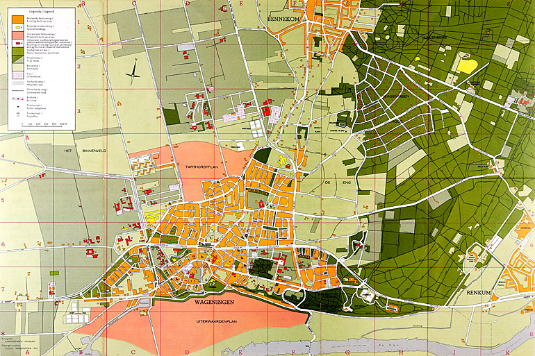 Afbeelding van het boek Wageningen stadsplattegrond/town plan 1970