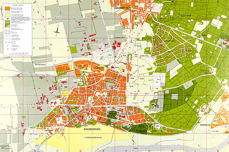 Afbeelding van het boek Wageningen stadsplattegrond/town plan 1976