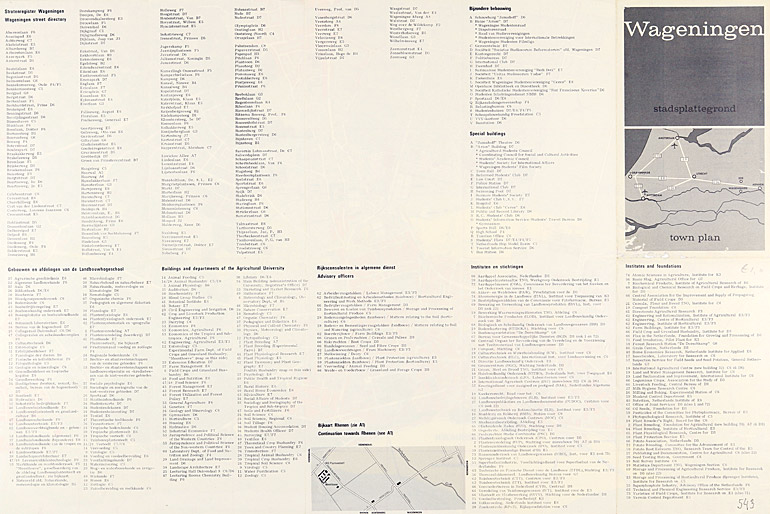 Afbeelding van het boek Wageningen stadsplattegrond/town plan 1971
