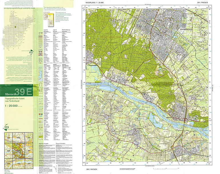 Afbeelding van het boek Topografische kaart 39E Rhenen. Topografische kaart van Nederland 1:25.000. Uitgave 2006