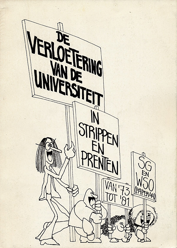 Afbeelding van het boek De verloetering van de universiteit. Kritische tekeningen van Loet van Moll over de periode 1973 tot 1981