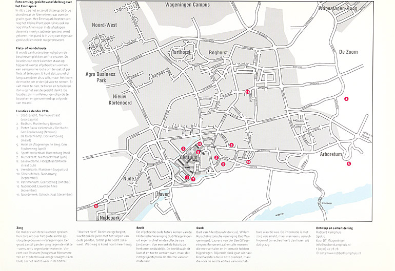 Afbeelding van het boek Wageningse Kalender 2014 - bijzondere locaties van vroeger en nu