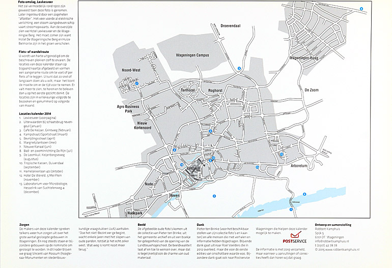 Afbeelding van het boek Wageningse Kalender 2016 - bijzondere locaties van vroeger en nu