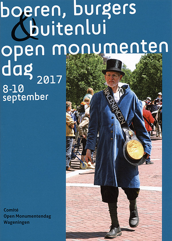 Afbeelding van het boek boeren, burgers & buitenlui open monumentendag 2017 8-10 september