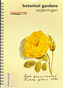 Afbeelding van het boek Botanical gardens Wageningen. Catalogue 1996