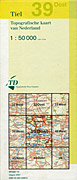 Afbeelding van het boek Topografische kaart 39 Oost Tiel. Topografische kaart van Nederland 1:50.000. Uitgave 2007